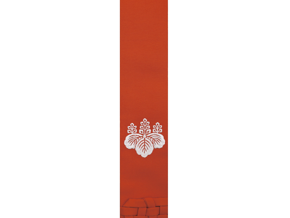 緋精好折五條 輪違五七桐 白紋