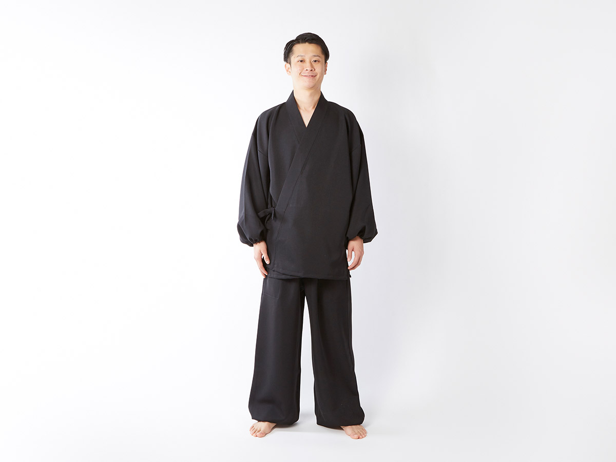 厚地カシミヤドスキン 作務衣 別誂品