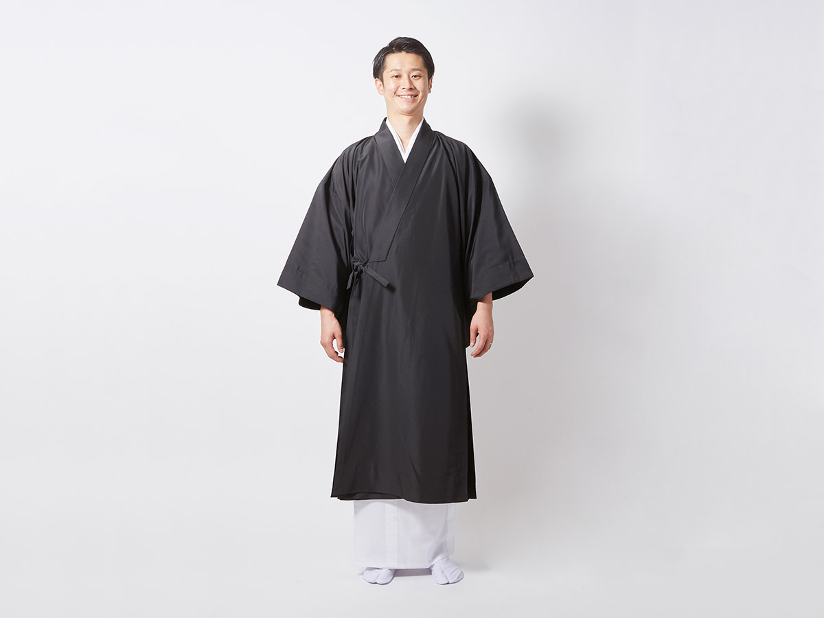 【既製品】黒正法羽二重改良服B体（胴回り86～95cm）