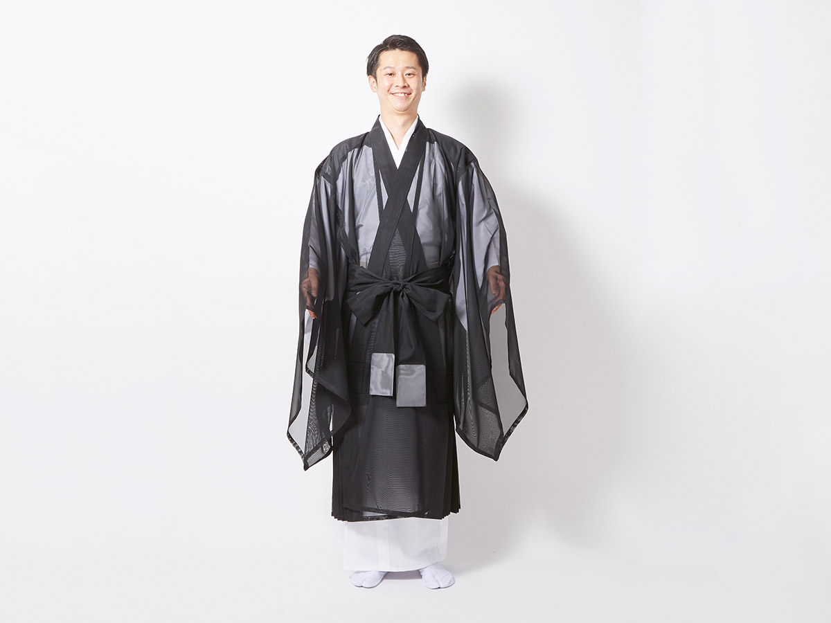 【既製品】黒シルック紗天台素絹B体（胴回り：86～95cm）