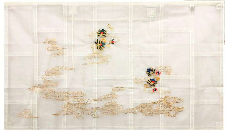 【完売】白綟糸紗如法衣　観世雲唐花刺繍入　裏無