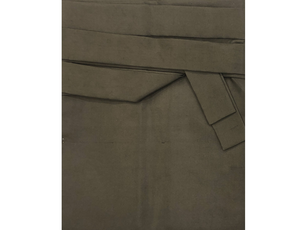 黒茶白山紬天台裙 対応身長167-170cm/胴回り75-85cm