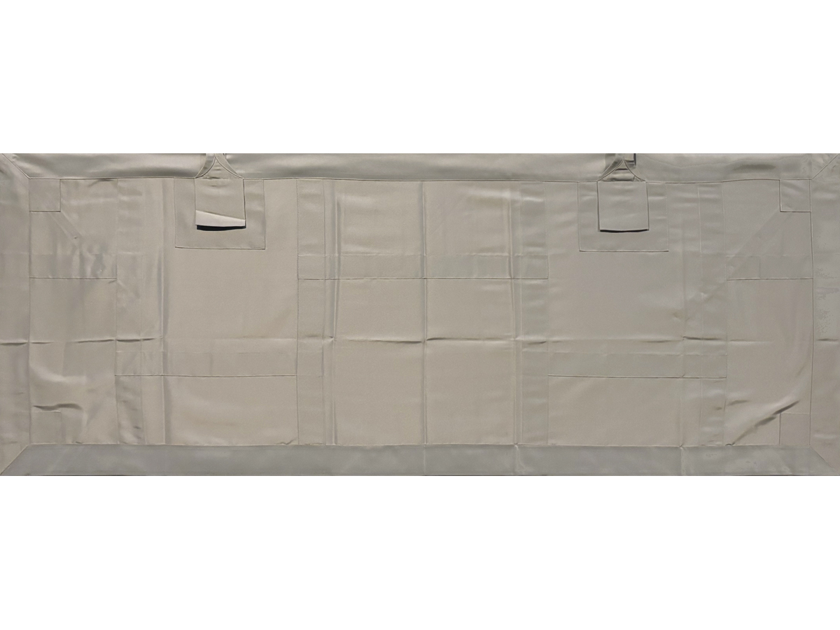 【完売】鼠シルック羽二重割切ミシン仕立