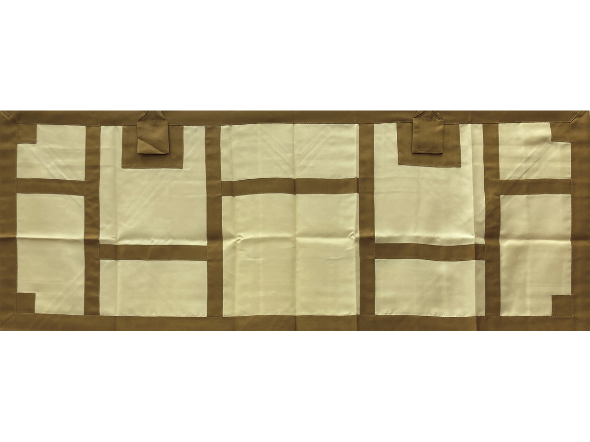 【完売】木蘭台茶縁塩瀬中目割切手縫い　切交　羽二重裏付