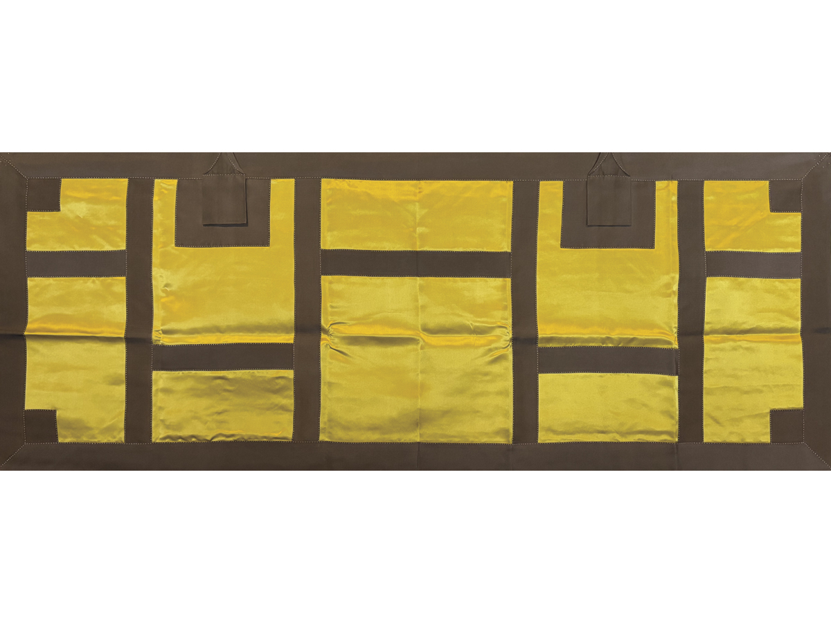 【完売】茶木蘭朱子地台焦茶塩瀬中目縁割切羽二重裏付