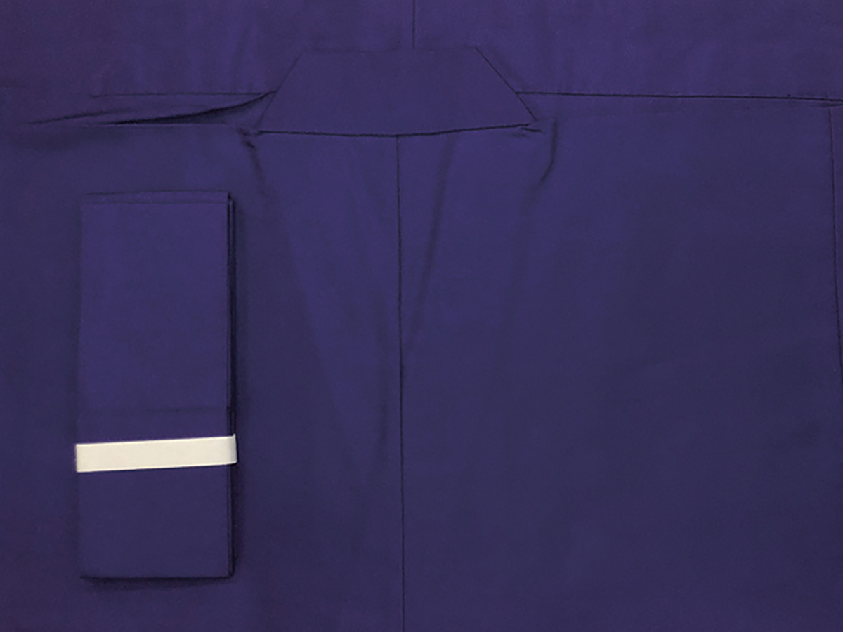 【完売】明る目の紫精好中目天台素絹 対応身長171-174cm/胴回り85-95cm