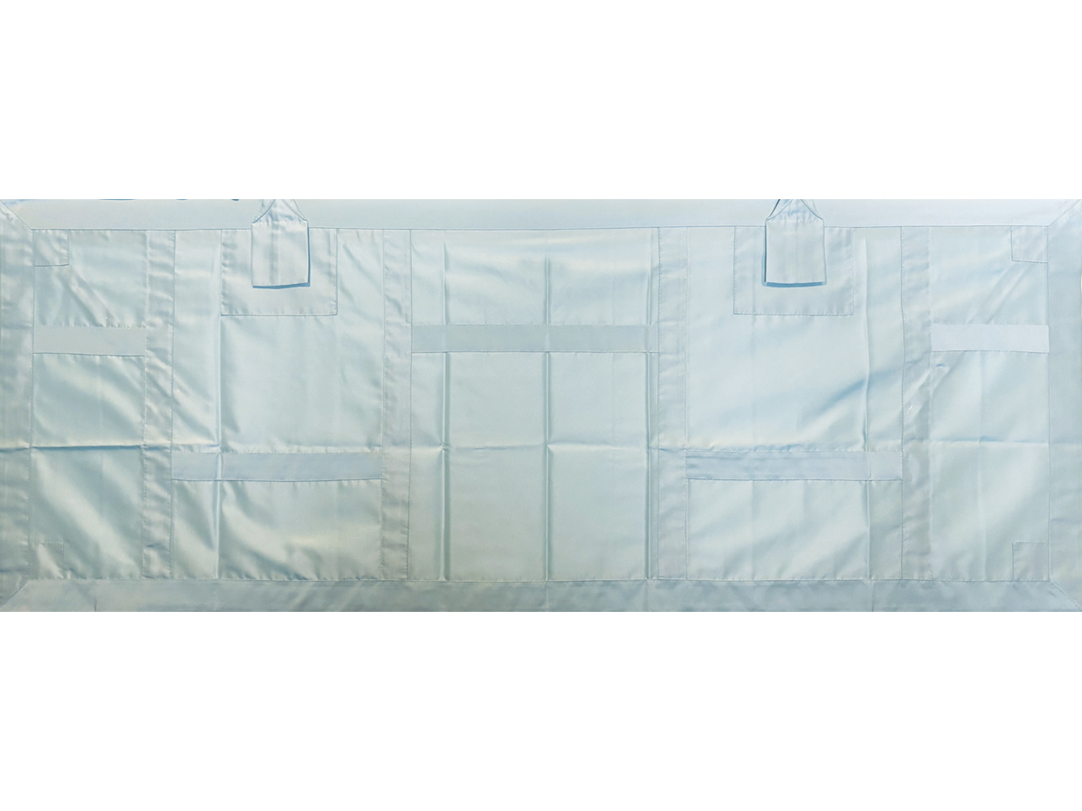 【完売】浅黄シルック羽二重割切 裏無（手縫）