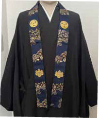 【完売】本金紺箔一丁小花鏡裏　折五條　桐巴・金紋・日向紋