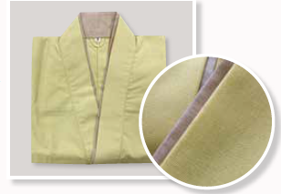 【完売】ライトイエローテトロンウール作務衣　女性用Ｓ