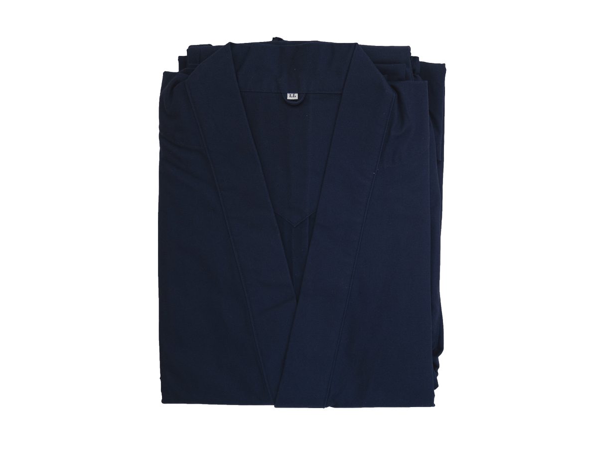 【完売】紺厚地木綿作務衣　LL　(筒袖/筒裾仕様）