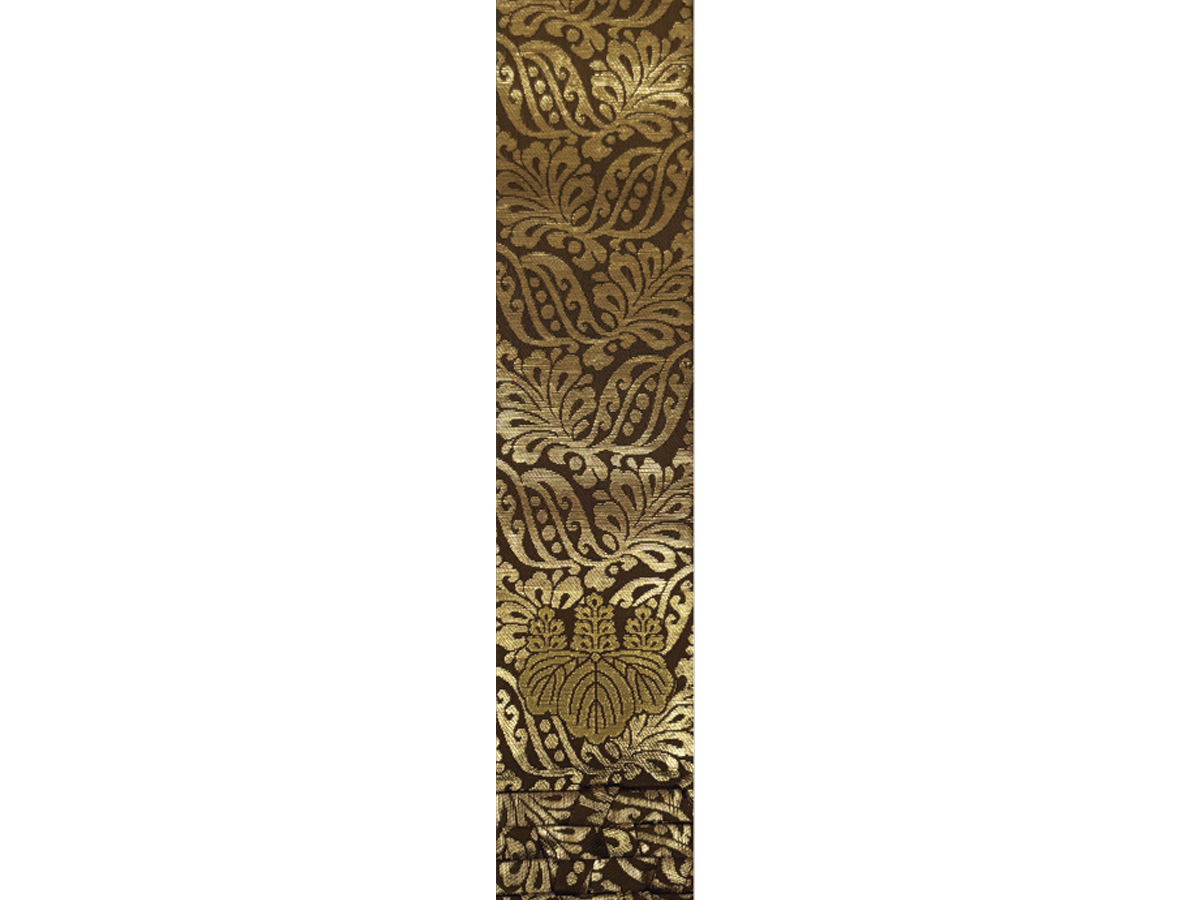 【完売】茶唐花折五條　輪違五七桐