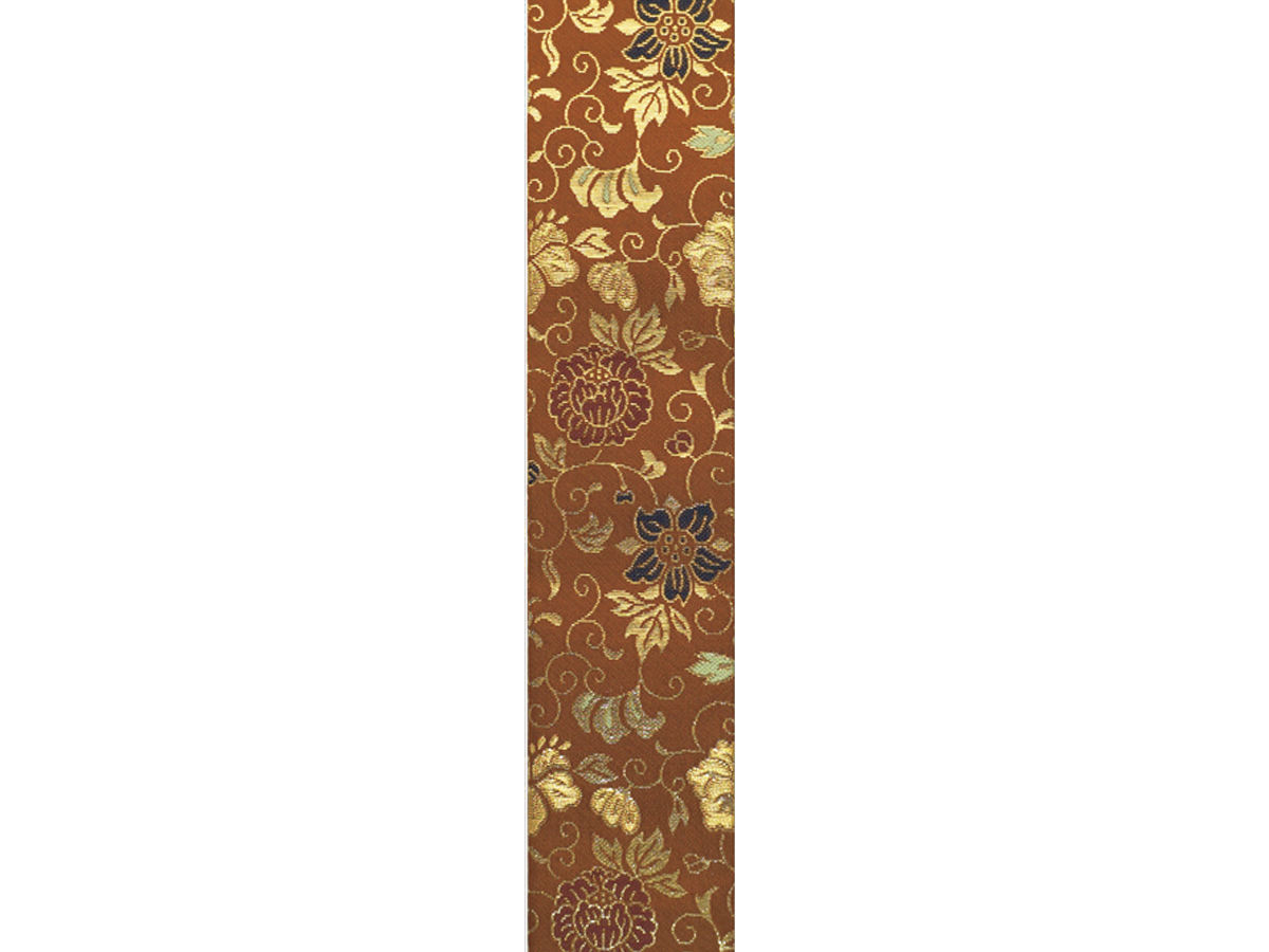 【完売】茶箔一丁牡丹唐花輪袈裟　無紋