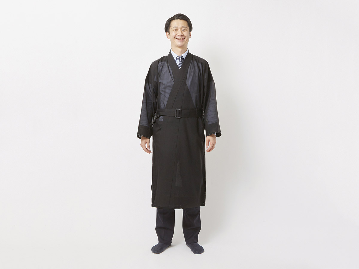 黒テトロン三本絽 道衣