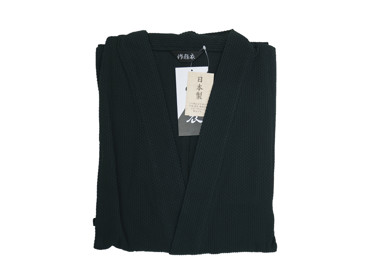 【完売】黒太刺子織作務衣　M