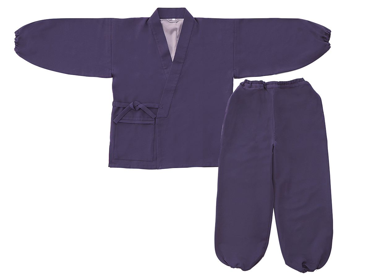 古代紫厚地カシミヤドスキン作務衣　女性用