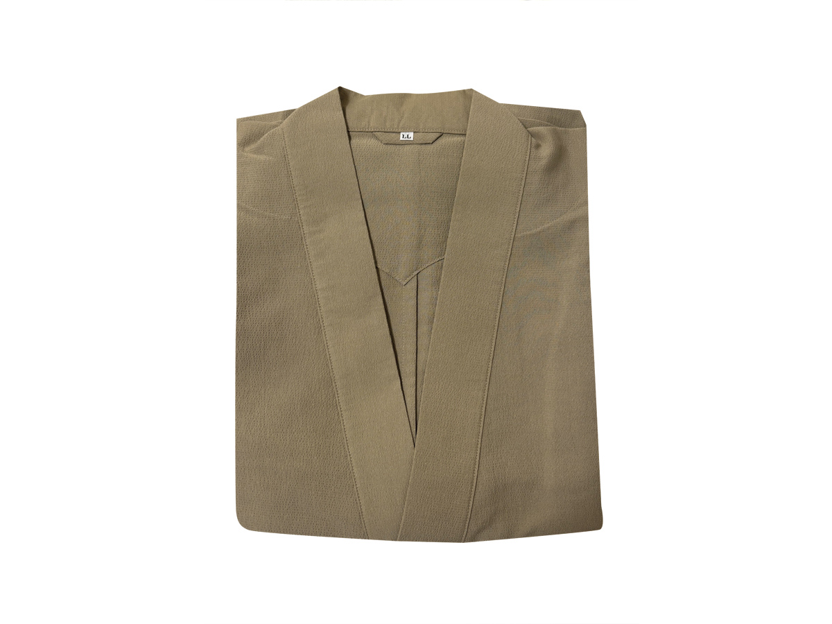 薄茶凛竹作務衣LL