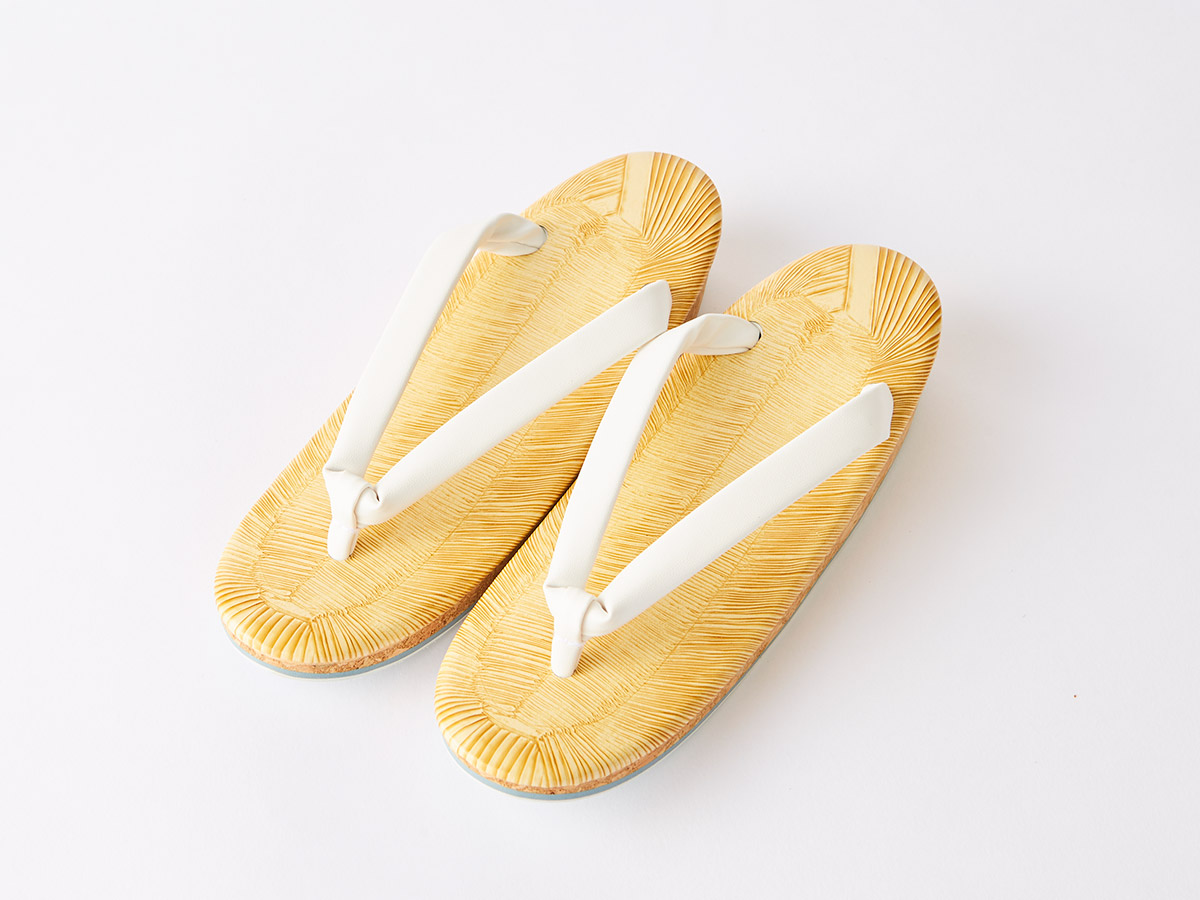ビニール畳表キルク入 女性用草履（底面合革）