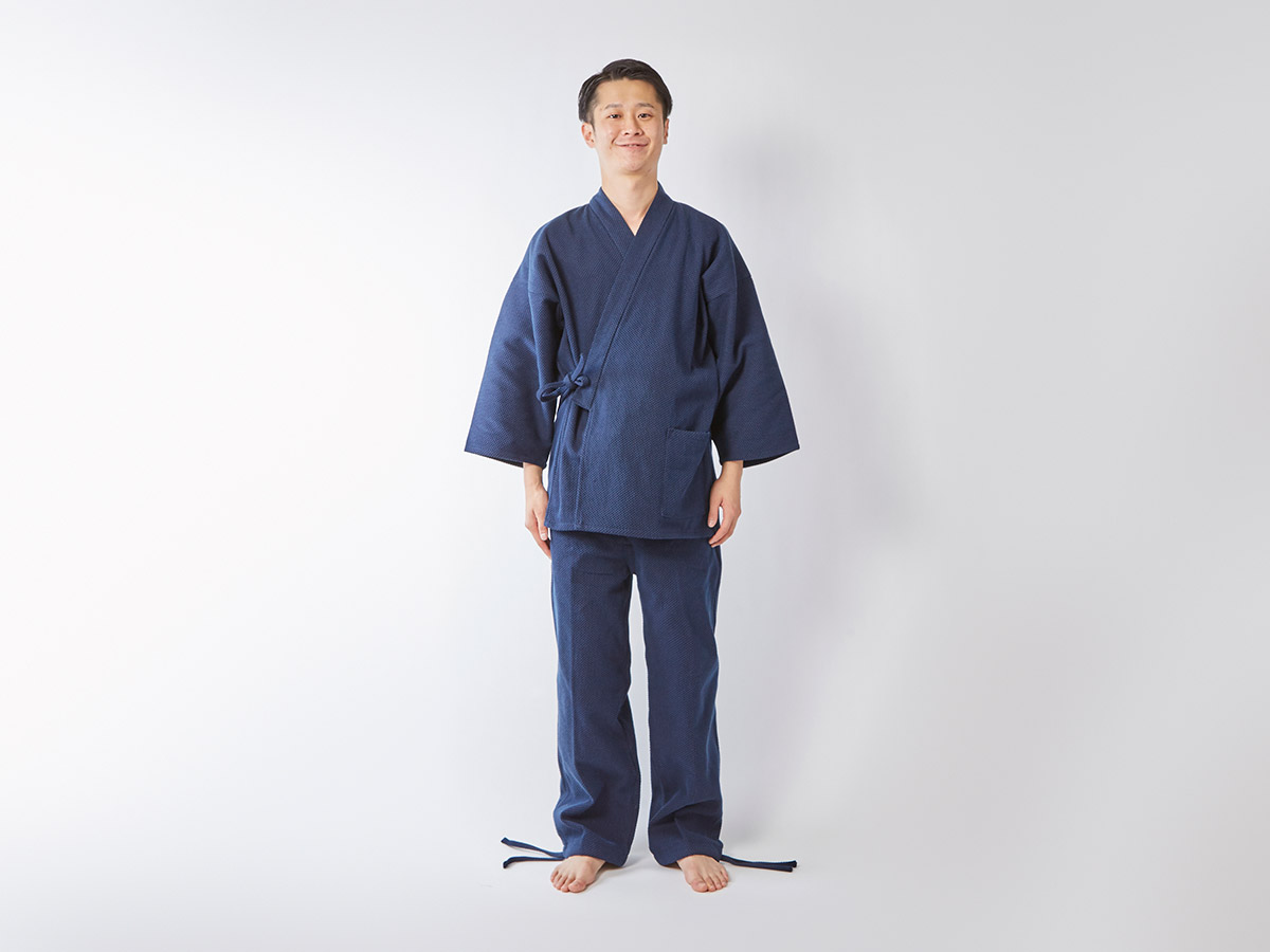 地厚刺子織 作務衣