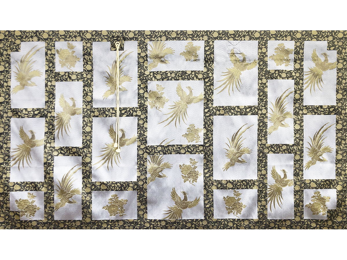 【完売】丸織金襴地蔵袈裟　絵絹裏付