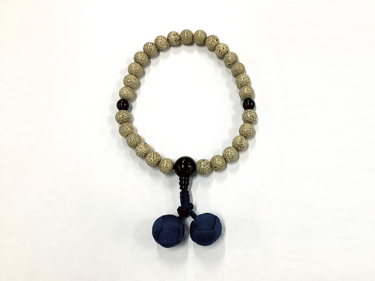 星月菩提樹27玉吉祥梵天房 男性用片手念珠（青トラメ仕立）